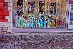 Jesus stores lined the streets.